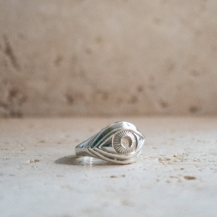 Anillo de Protección de Ojos Talisman Boze Blik en Plata Esterlina 925