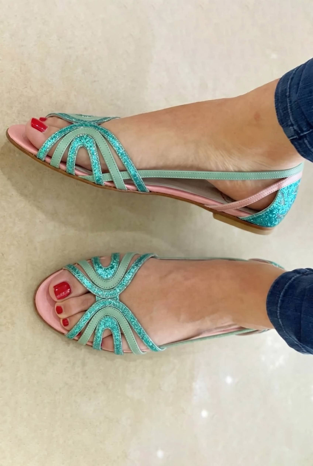 Éléonore | Sandalias de verano doradas