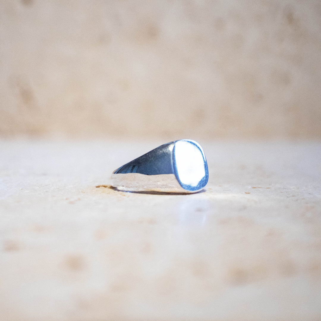 Anillo de sello de plata esterlina 925 hecho a mano