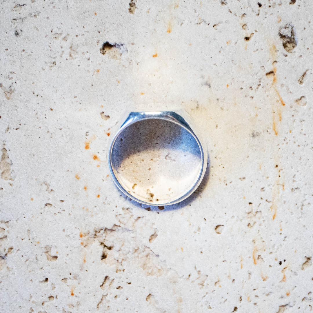 Anillo de sello de plata esterlina 925 hecho a mano