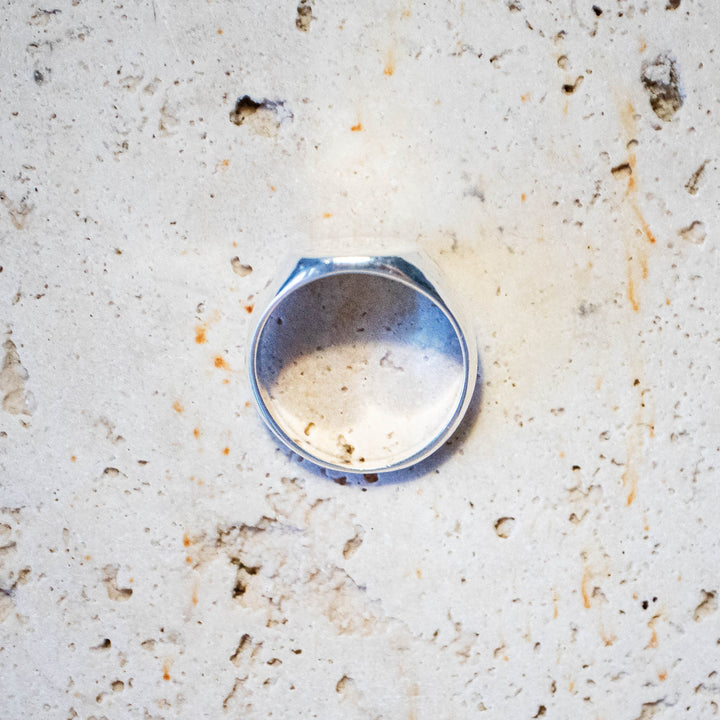 Anillo de sello de plata esterlina 925 hecho a mano