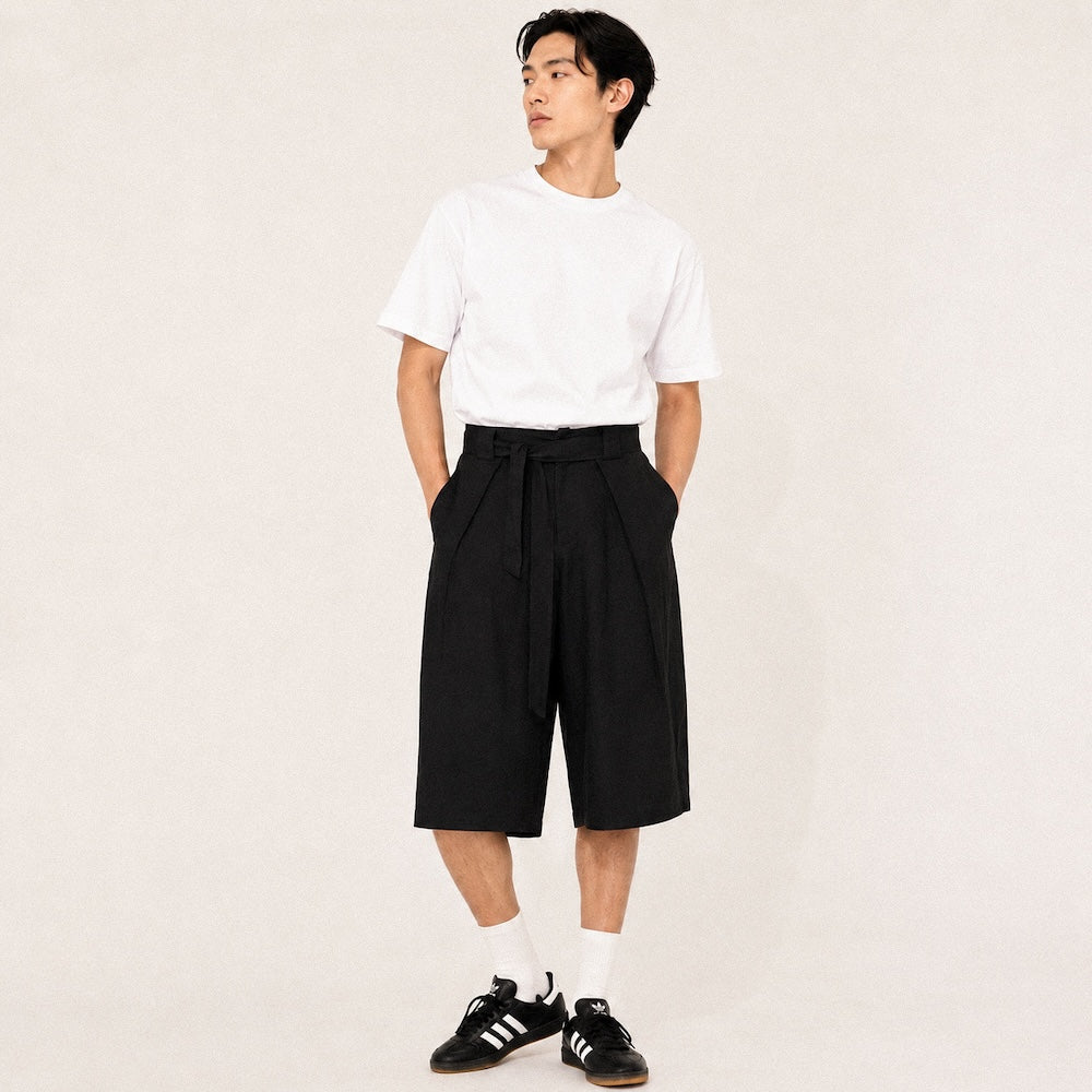 Kaze - Pantalones Cortos Plisados Japoneses