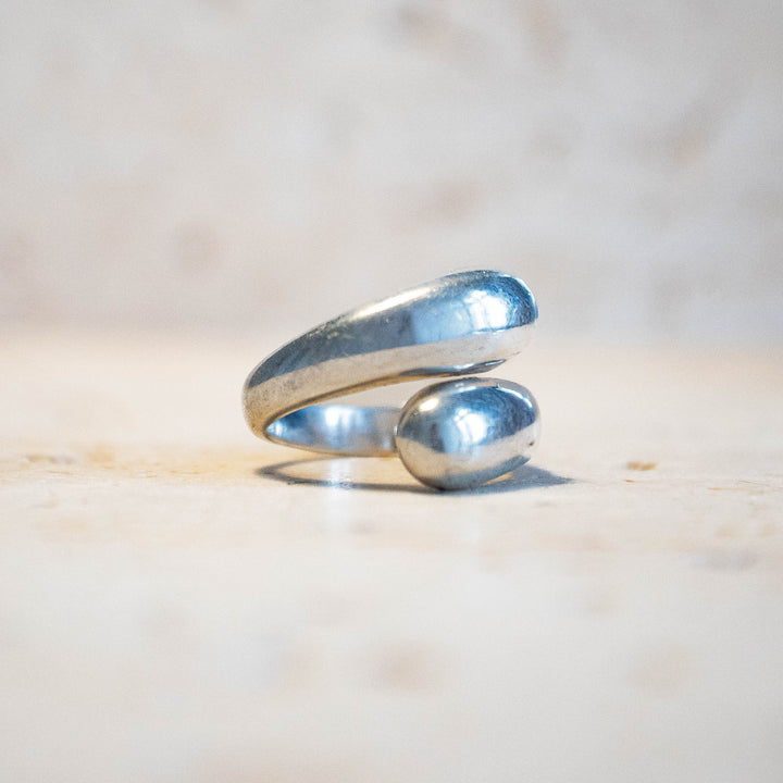 Anillo Chunky abierto en plata esterlina maciza 925 – ajustable en tamaño, hecho a mano