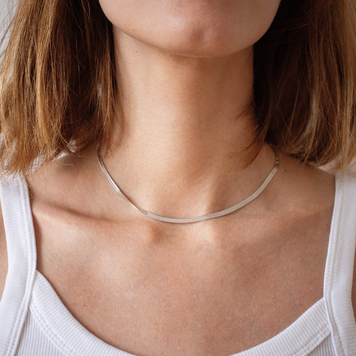 Collar Herringbone en Plata 925 Esterlina