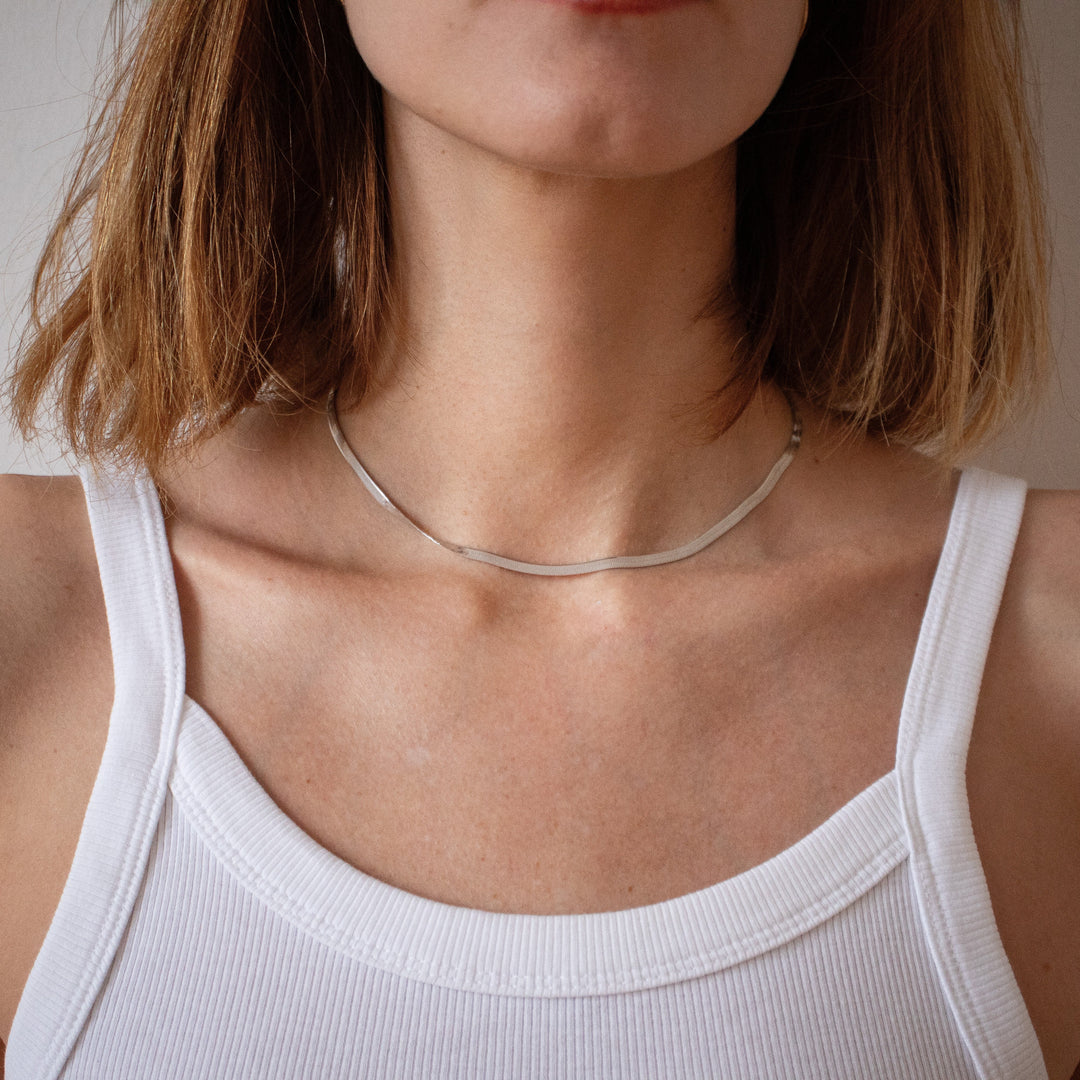 Collar Herringbone en Plata 925 Esterlina