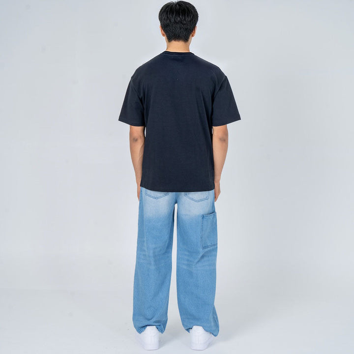 Kami - Pantalón en denim baggy japonés