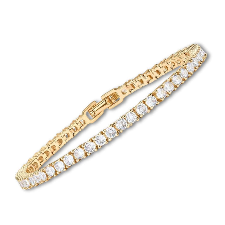 Pulsera de tenis de oro con moissanita