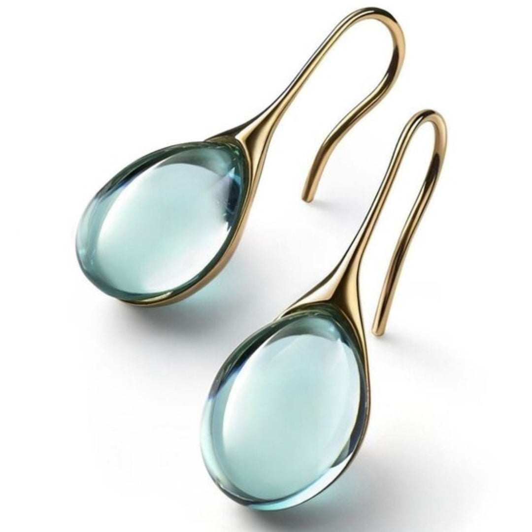 Pendientes colgantes elegantes con cristales