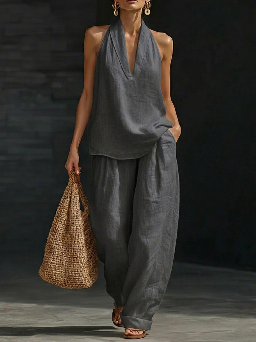 Zoë™ | Camiseta sin mangas y Pantalón ancho