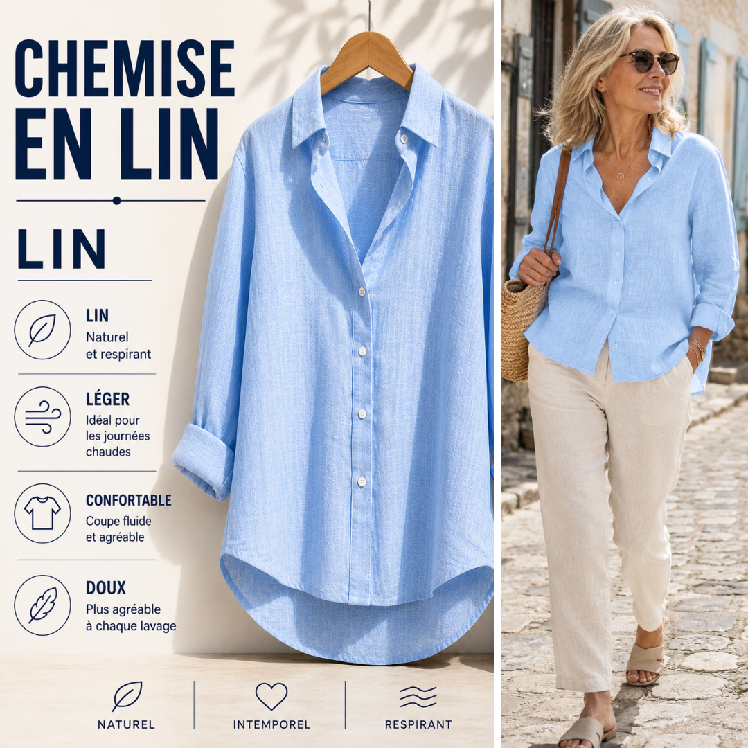 Aurore - Blusa de Lino Suave