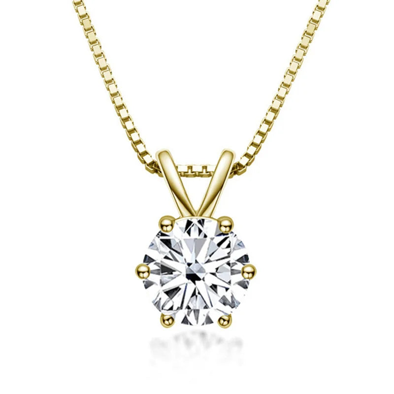 Collier Solitaire Elegante con Moissanita
