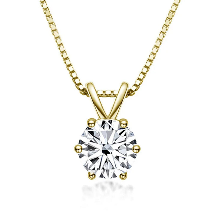 Collier Solitaire Elegante con Moissanita
