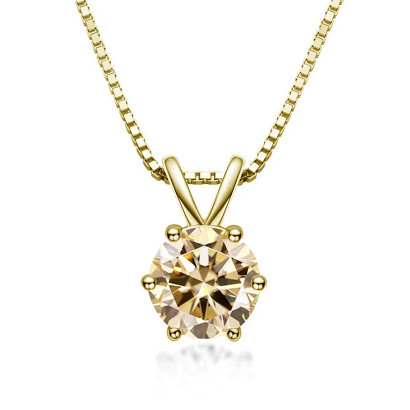 Collier Solitaire Elegante con Moissanita
