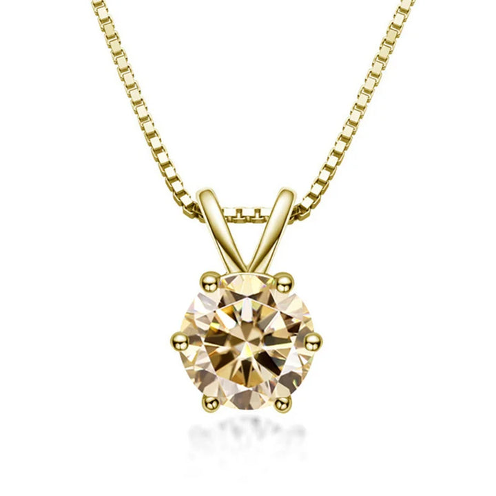 Collier Solitaire Elegante con Moissanita
