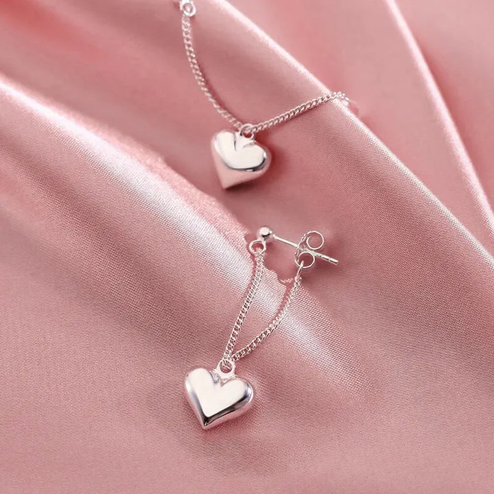 Pendientes en Forma de Corazón Geométrico
