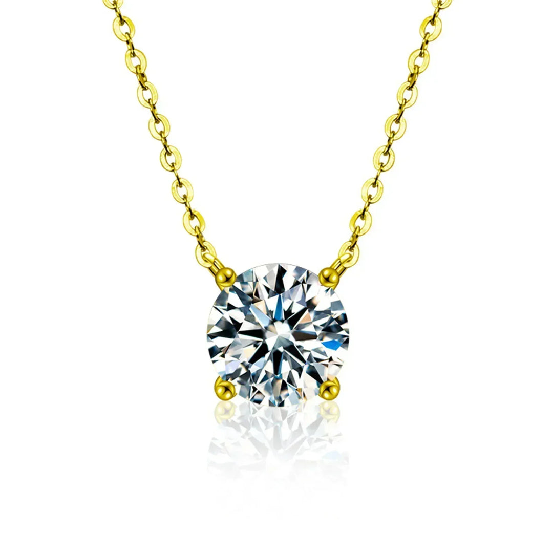 Collar Bañado en Oro con Zircón