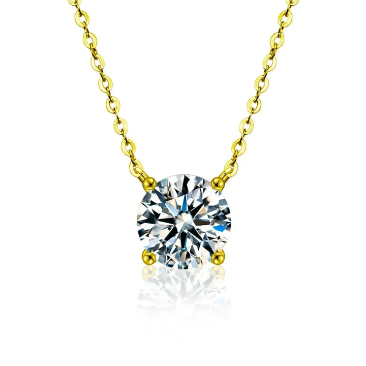 Collar Bañado en Oro con Zircón