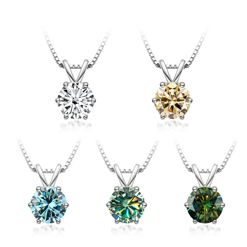 Collier Solitaire Elegante con Moissanita