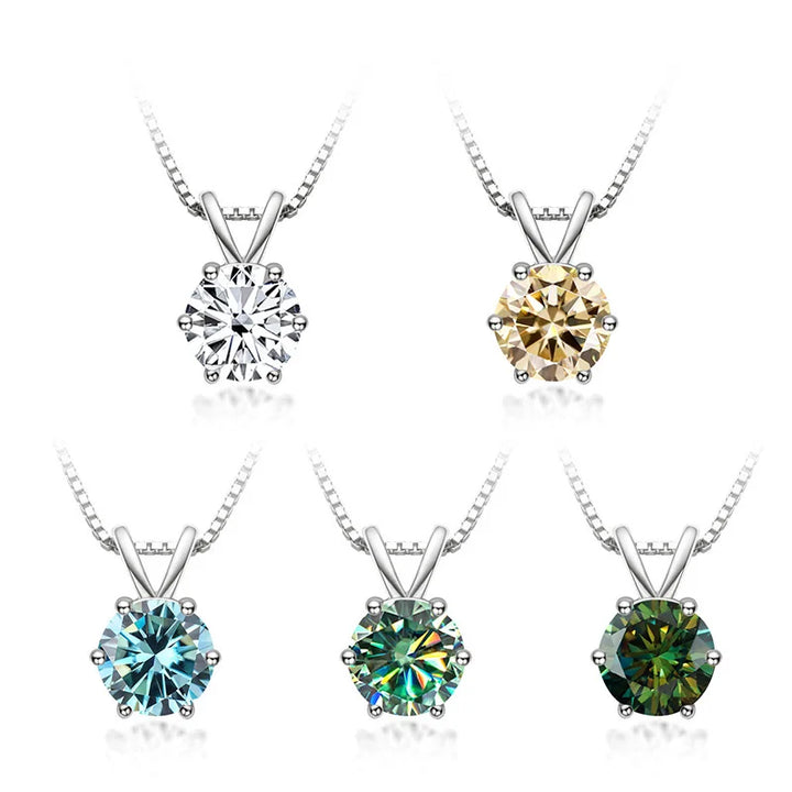 Collier Solitaire Elegante con Moissanita