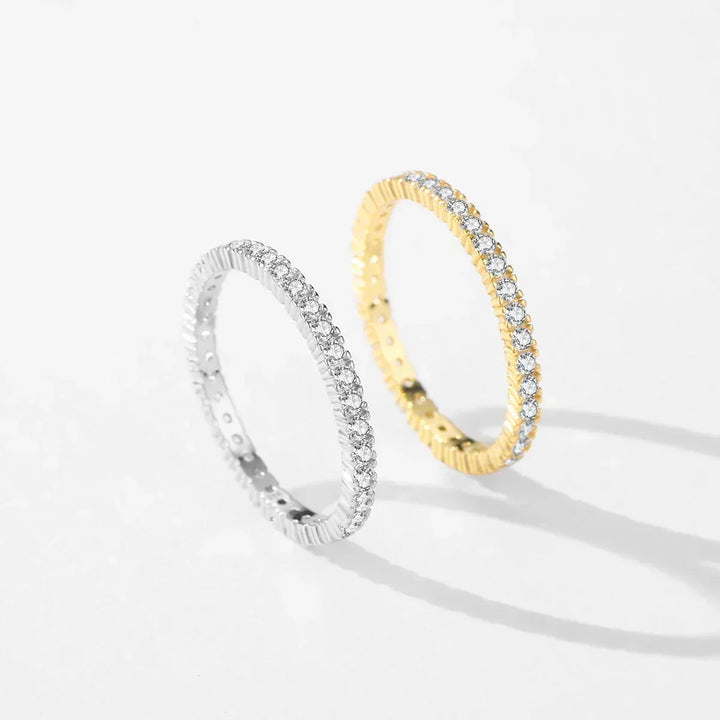 Anillo Eternidad Minimalista Iluminado