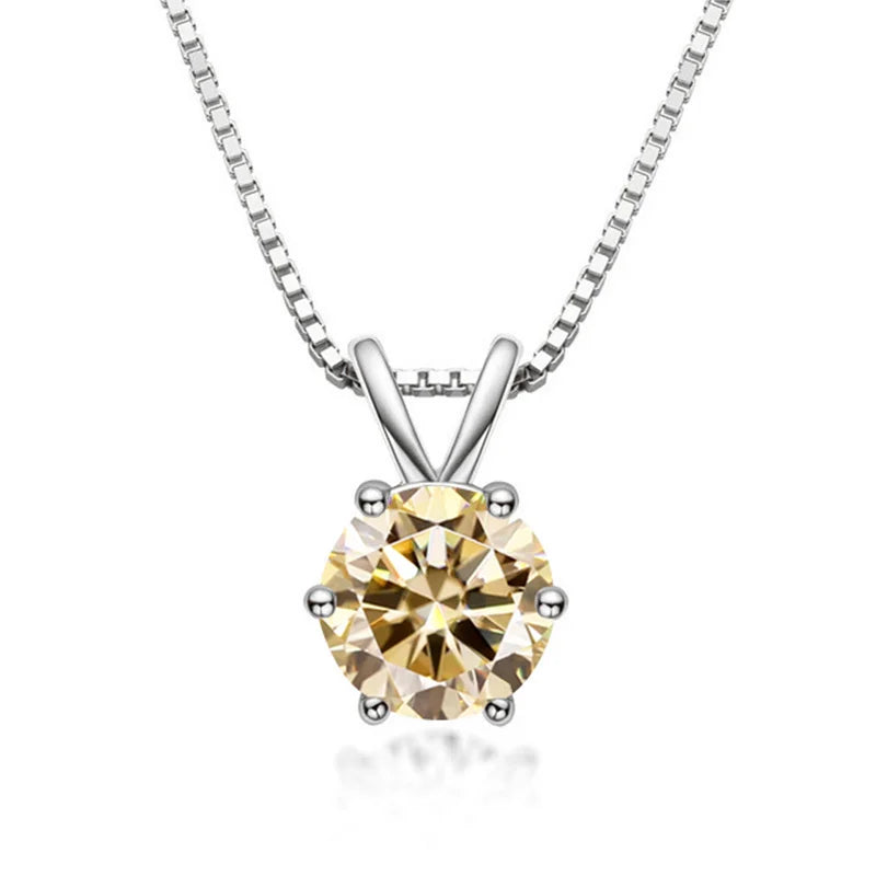 Collier Solitaire Elegante con Moissanita