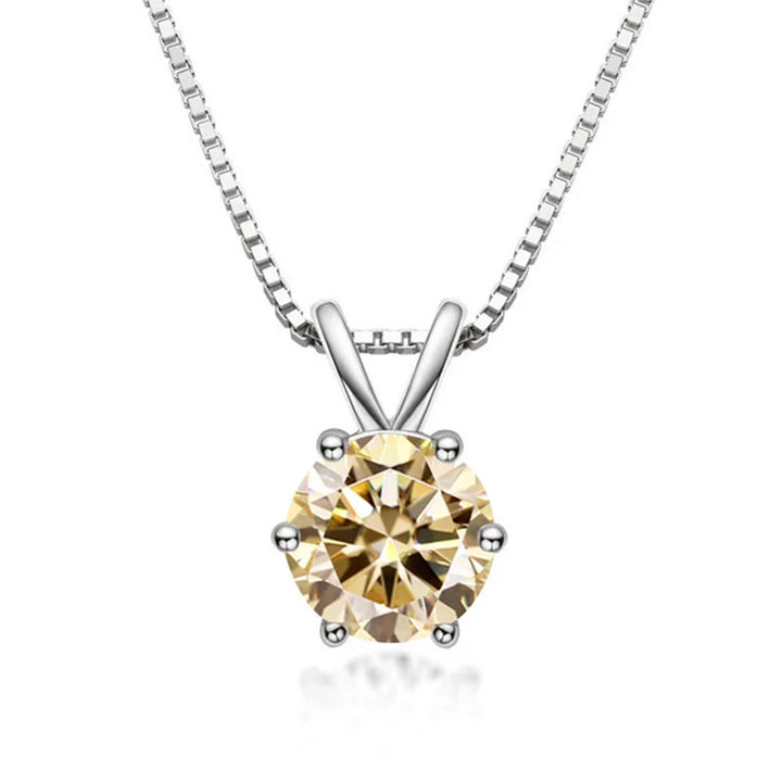 Collier Solitaire Elegante con Moissanita