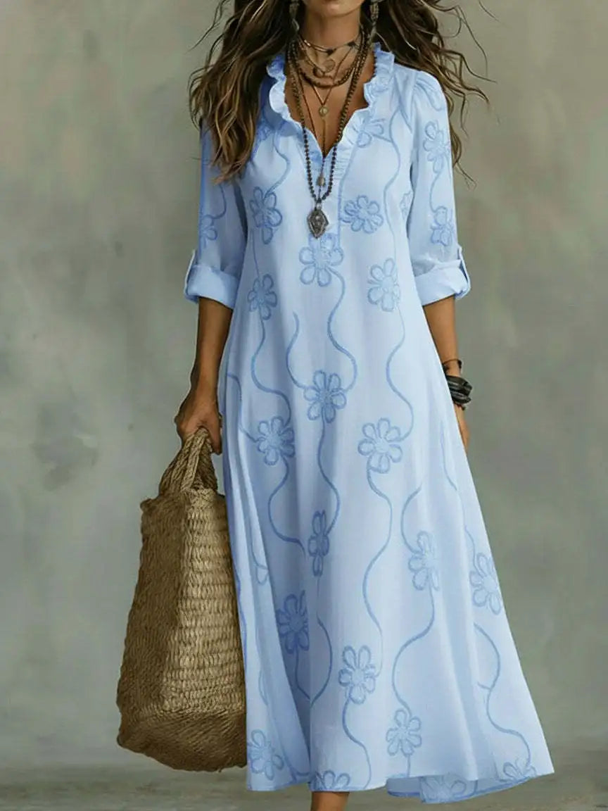 Séverine | Vestido largo de flores de verano