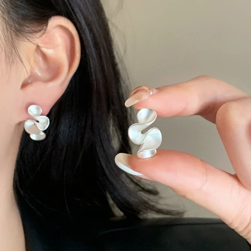Pendientes de Flores de Plata y Oro de 18K