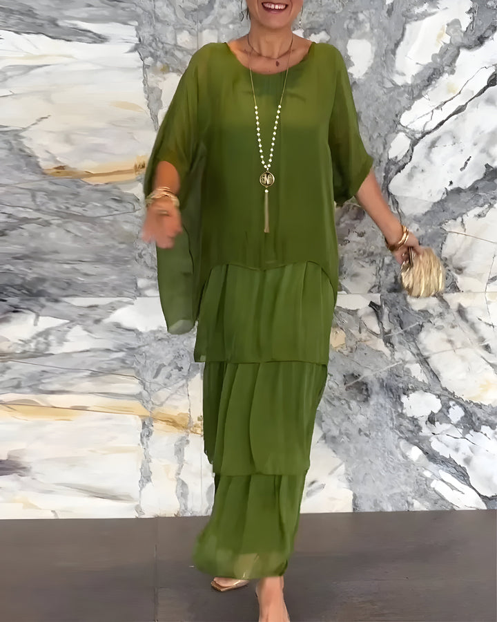 Monique™ | Vestido de Chiffon con Falda de Tul