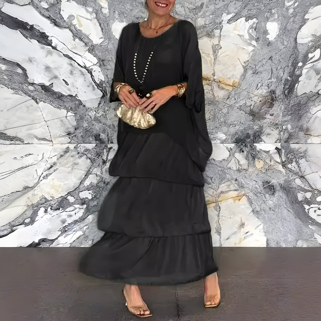 Monique™ | Vestido de Chiffon con Falda de Tul