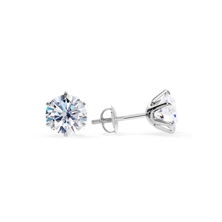 Pendientes de oro blanco elegantes Tera