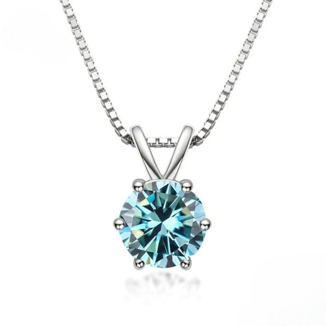 Collier Solitaire Elegante con Moissanita