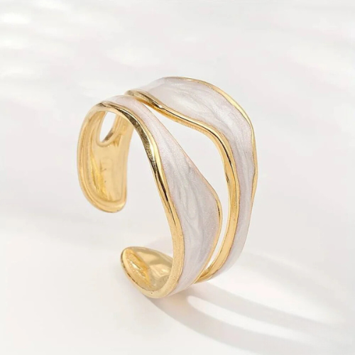 Anillo abierto Golvende dorado