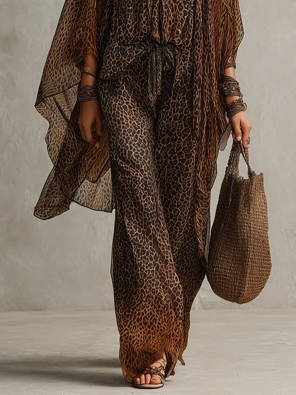 Conjunto Luxe 3 piezas Boho Leopardo