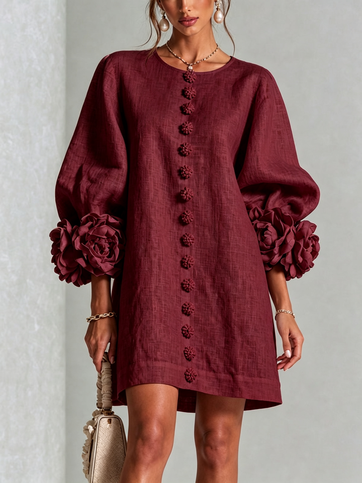 Élodie | Vestido de botones con estampado de flores