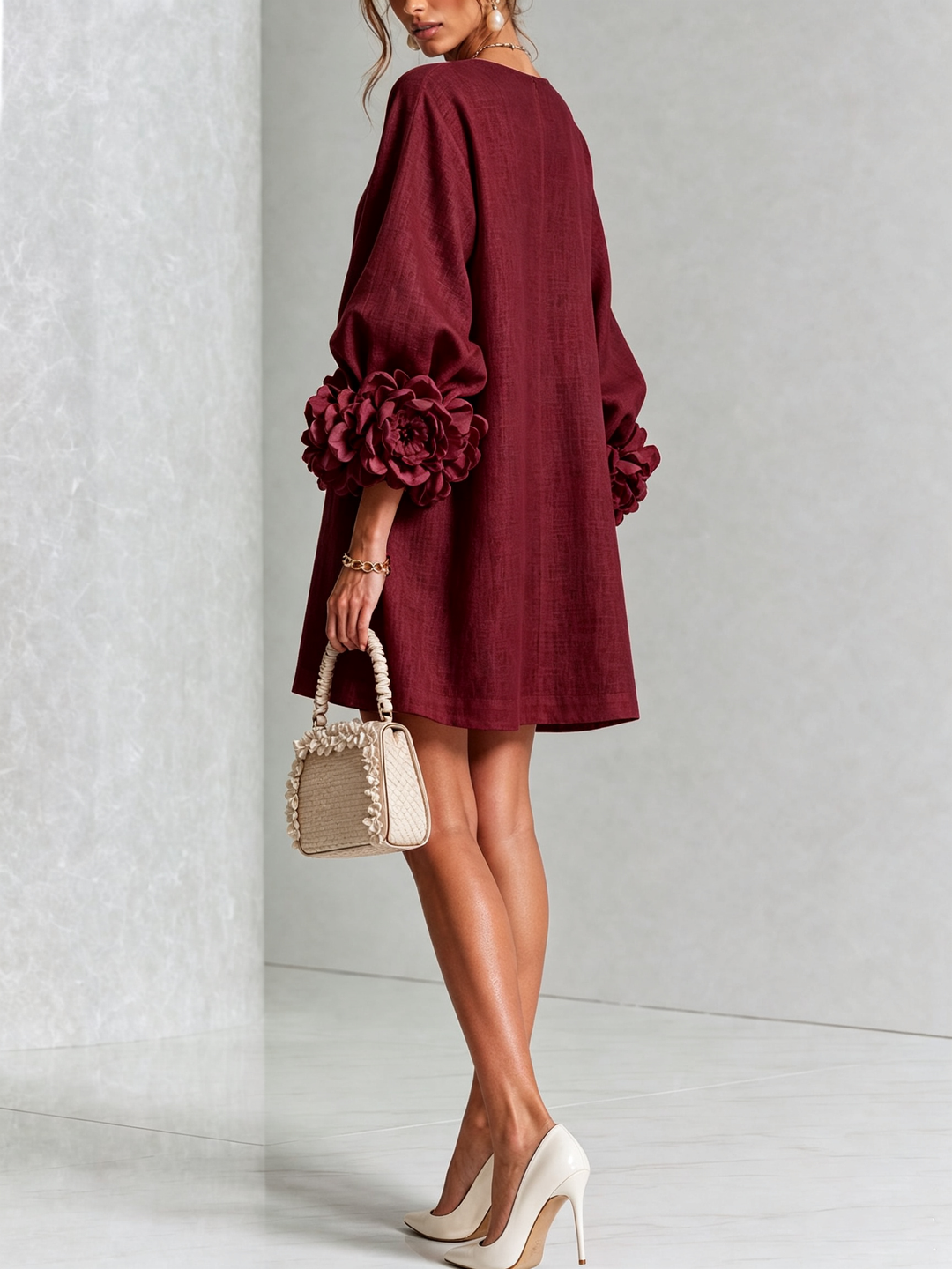 Lola | Vestido mini con estampado floral y cierre de botones