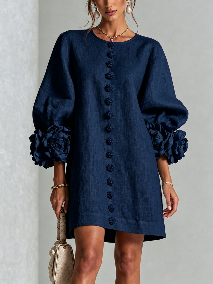 Élodie | Vestido de botones con estampado de flores