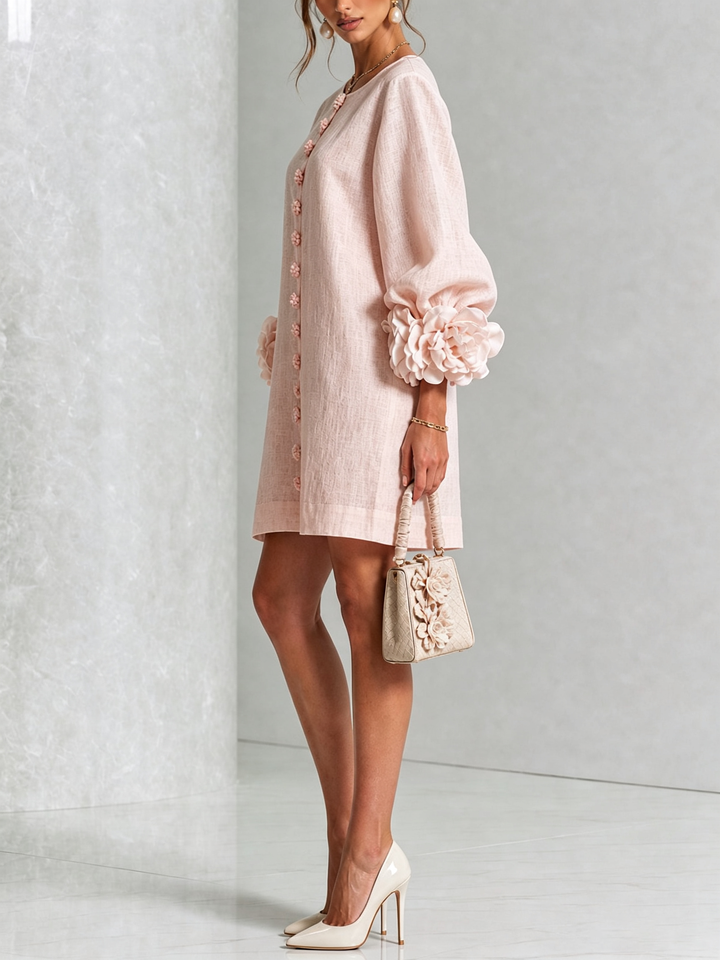 Élodie | Vestido de botones con estampado de flores