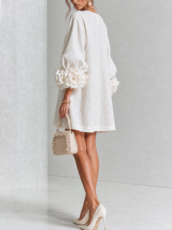 Lola | Vestido mini con estampado floral y cierre de botones