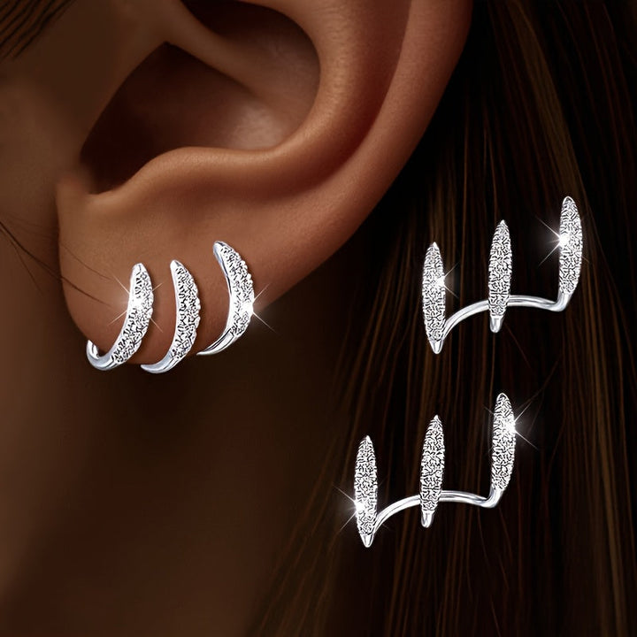Pendientes elegantes de doble colgante