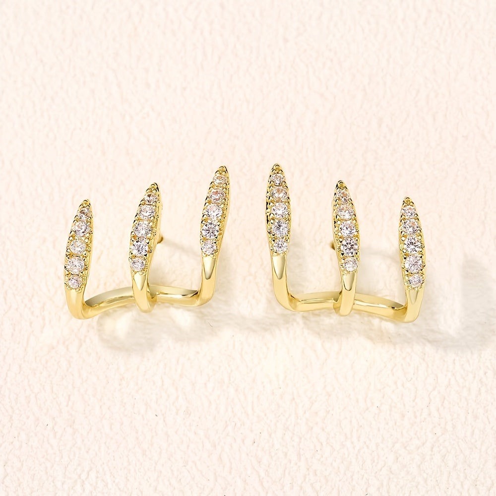 Pendientes elegantes de doble colgante