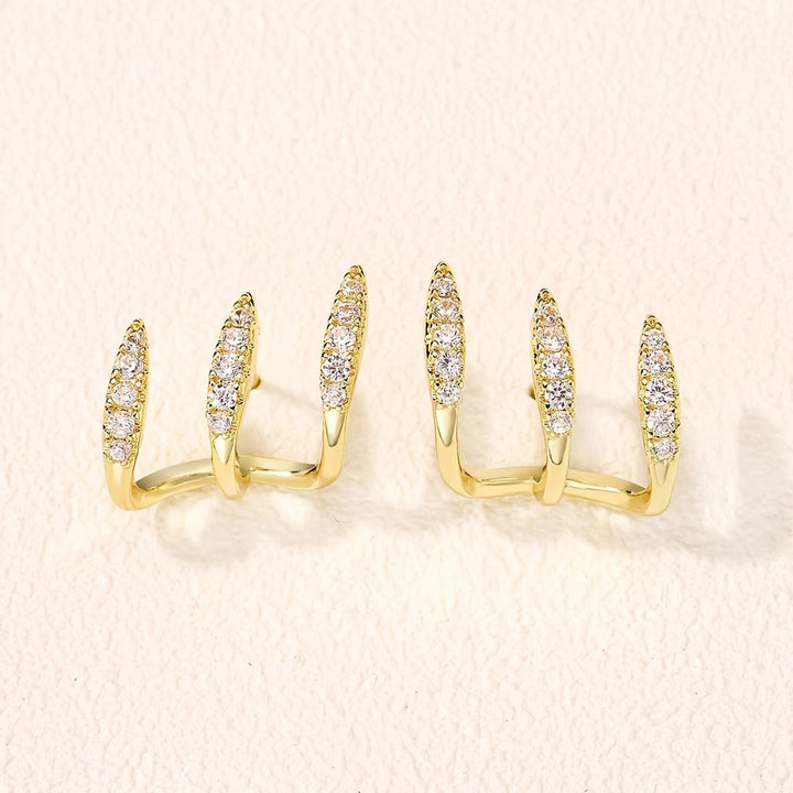 Pendientes elegantes de doble colgante
