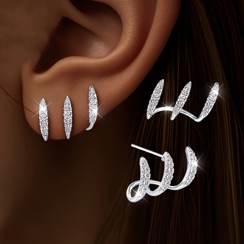 Pendientes elegantes de doble colgante