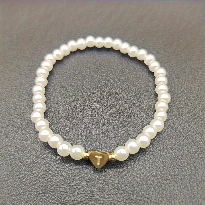 Pulsera Chic con Inicial en Forma de Corazón (A–Z)