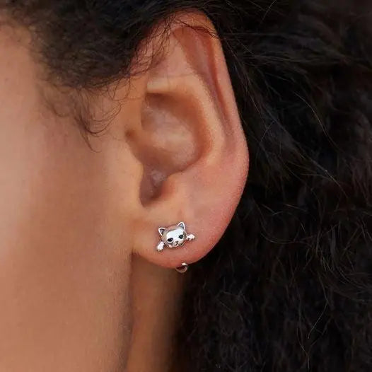 Pendientes Gato Plata