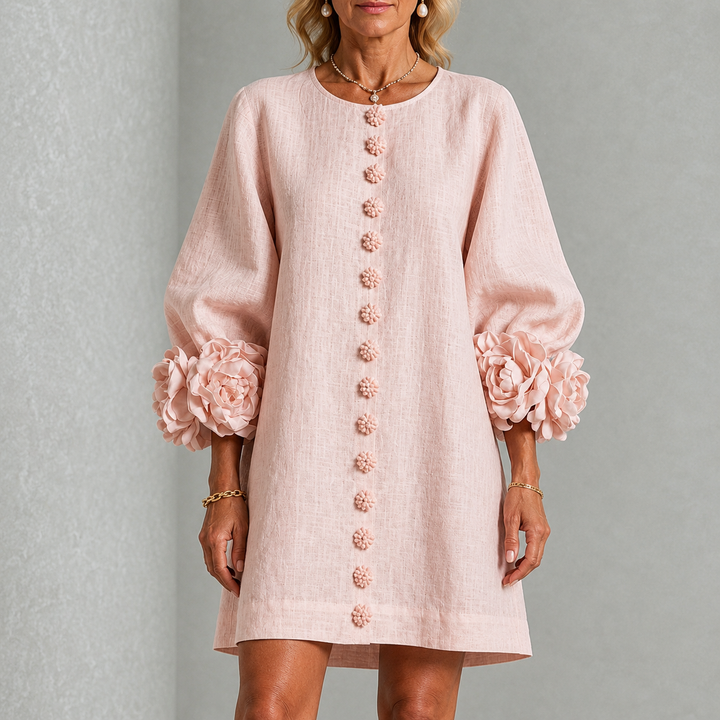 Lola | Vestido mini con estampado floral y cierre de botones