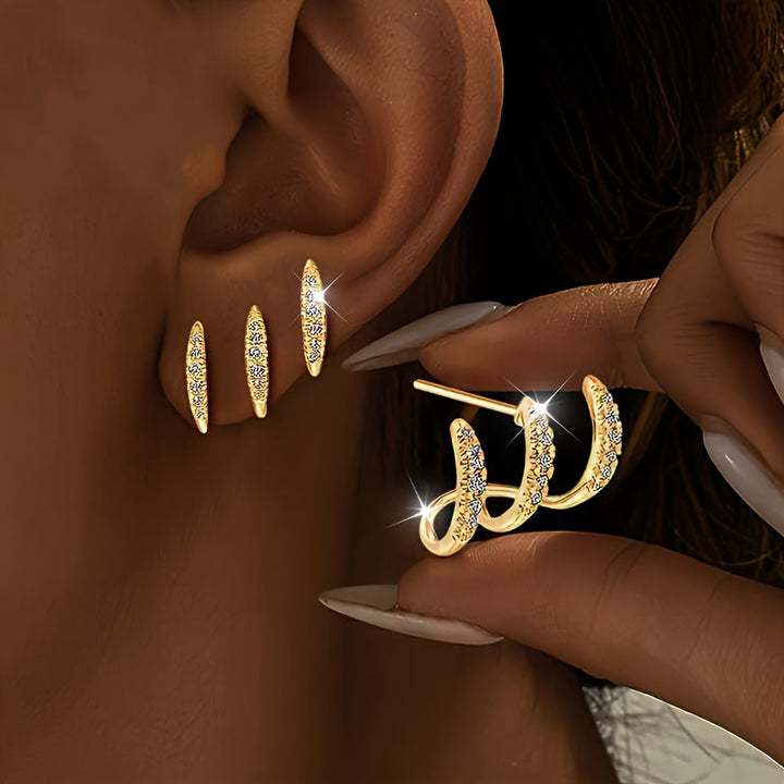 Pendientes elegantes de doble colgante