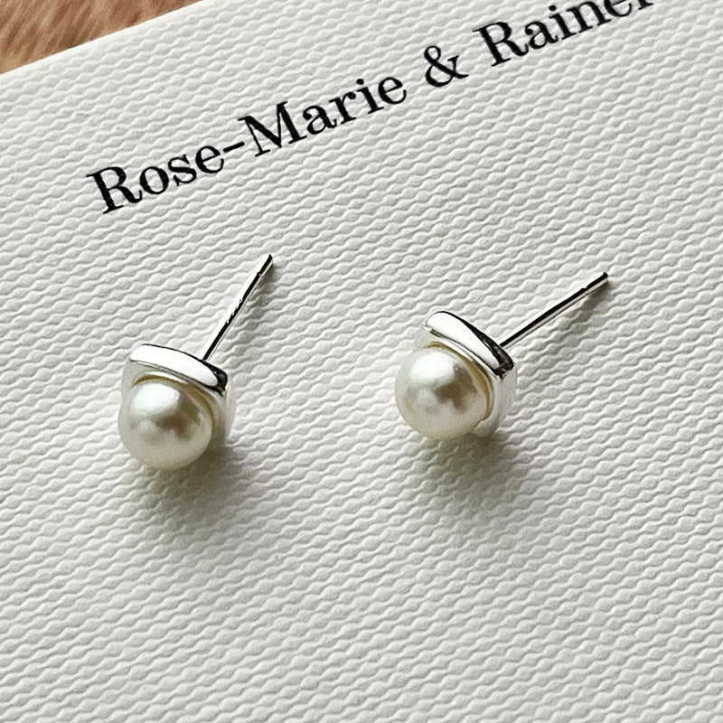 Pendientes colgantes de perlas de agua dulce elegantes