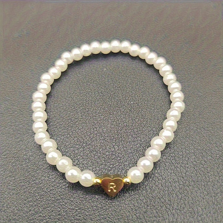 Pulsera Chic con Inicial en Forma de Corazón (A–Z)