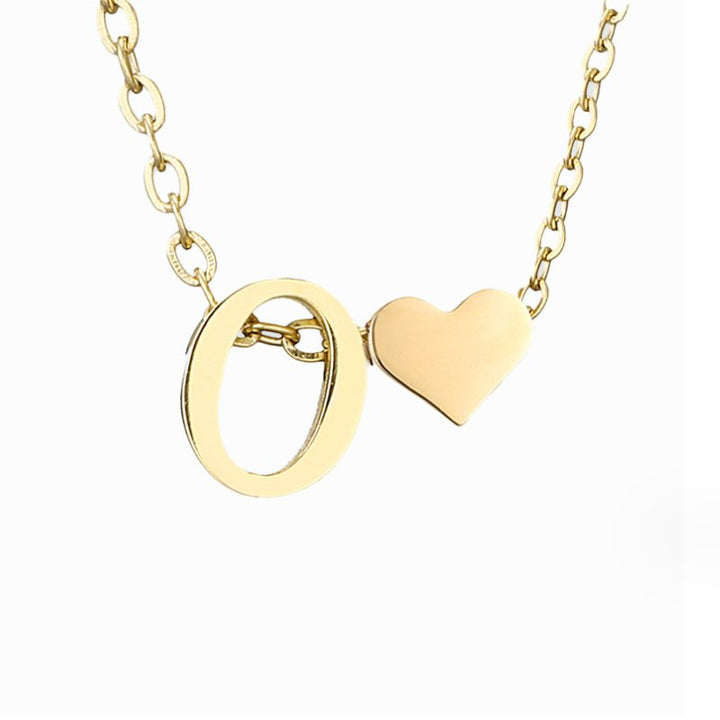 Collar Inicial Intemporal con Colgante de Corazón